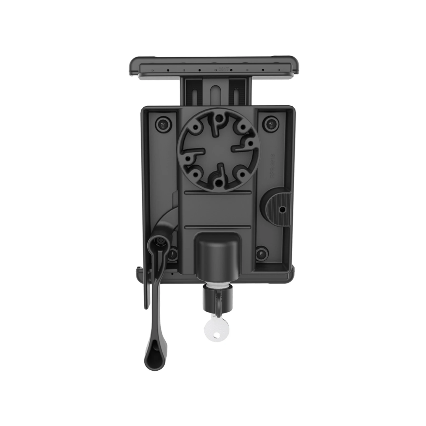 Tab-Lock (abschließbar) Universal Halteschale für bis zu 8 Zoll Tablets - AMPS-Aufnahme, Schrauben-Set