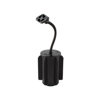 RAM-A-CAN II Verbundstoff-Halterung für Fahrzeug-Getränkehalter - Basis mit Gummilippen, flexibler Arm (ca. 150 mm)