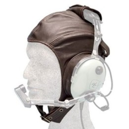 Pilot leather hood / aerobatics, brown