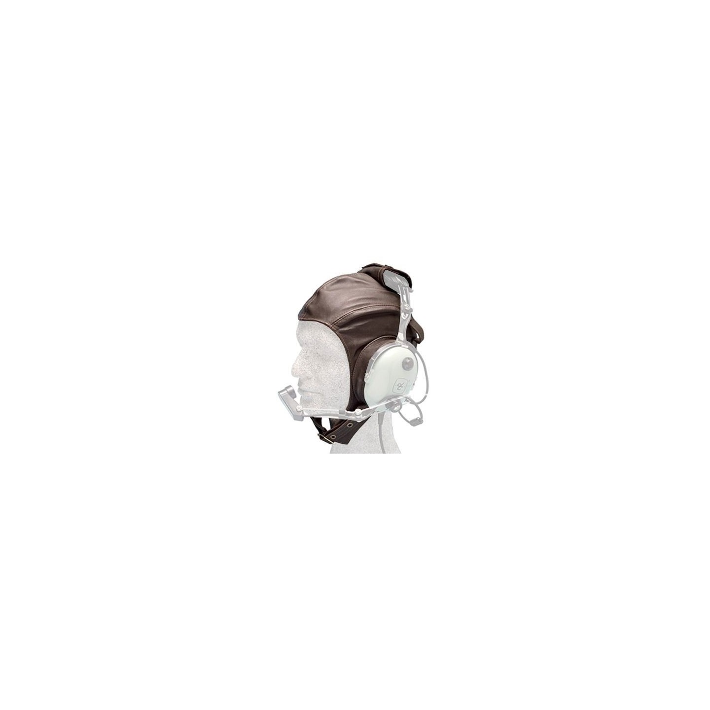Pilot leather hood / aerobatics, brown