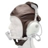 Pilot leather hood / aerobatics, brown