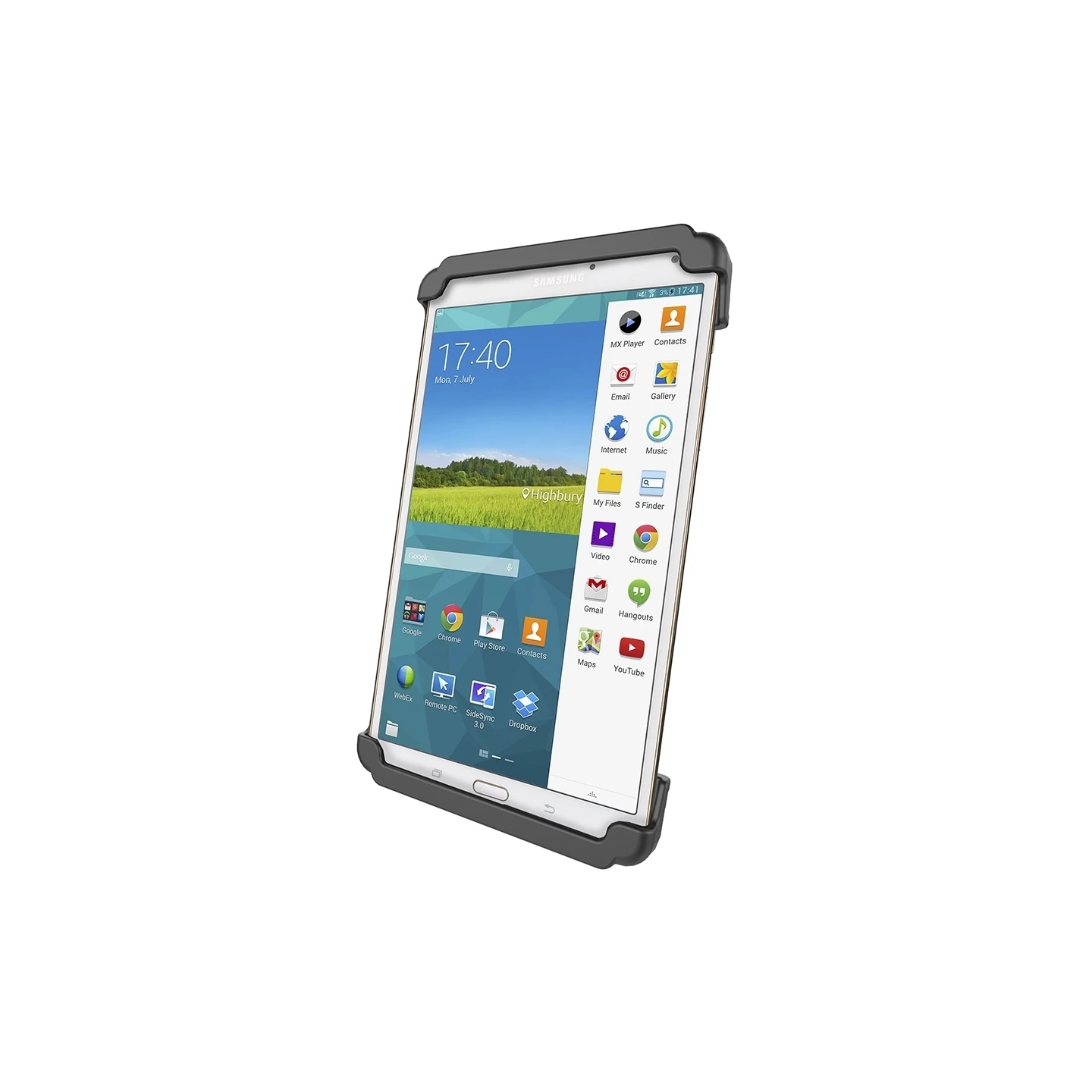 Tab-Lock (abschließbar) Universal Halteschale für 7-8 Zoll Tablets - AMPS-Aufnahme, Schrauben-Set