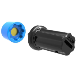 Pin-Lock inlet and adapter (7-pin) - for D-/E-ball connecting arms, 5/16"-18 female thread