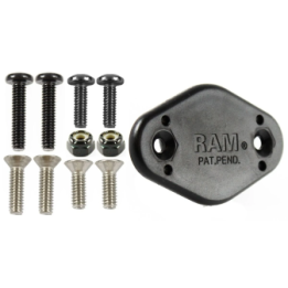 EZY-Mount Quick Release Adapter (male), recessed holes - Diamond (trapezoid), composite material, screw set