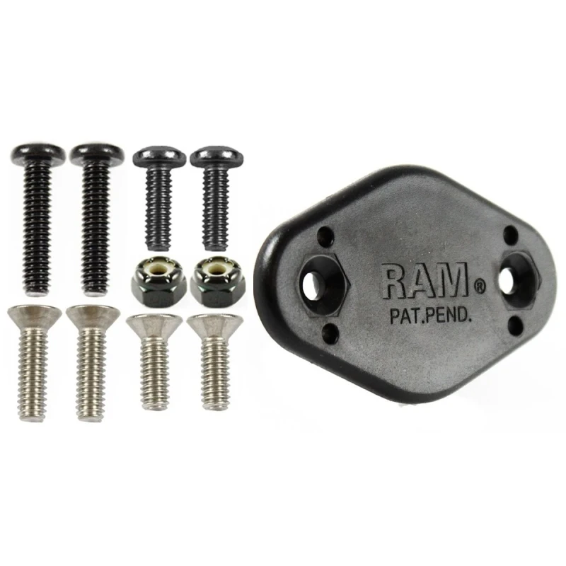 EZY-Mount Quick Release Adapter (männlich), Löcher vertieft - Diamond (Trapez), Verbundstoff, Schrauben-Set