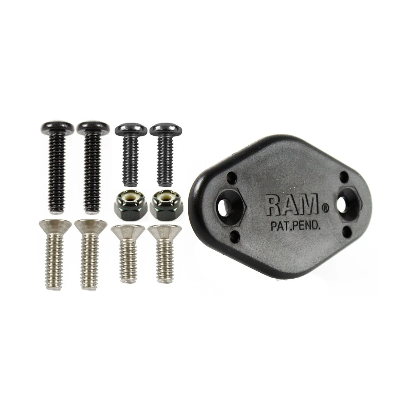 EZY-Mount Quick Release Adapter (male), recessed holes - Diamond (trapezoid), composite material, screw set