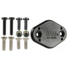 EZY-Mount Quick Release Adapter (male), recessed holes - Diamond (trapezoid), composite material, screw set