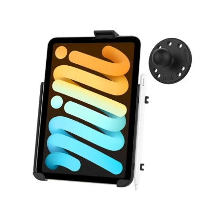 EZ-Roll'r Form-Fit Halteschale für Apple iPad Mini 6 & Mini (A17 Pro) - Ohne Schutzhülle - Inkl. runder Basiskugel ()