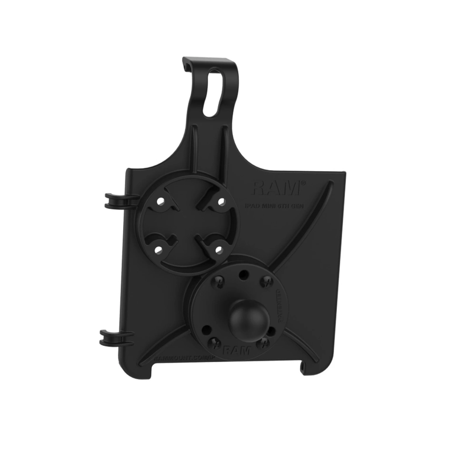 EZ-Roll'r Form-Fit cradle for Apple iPad Mini 6 & Mini (A17 Pro) - Without protective cover - Incl. round base ball ()