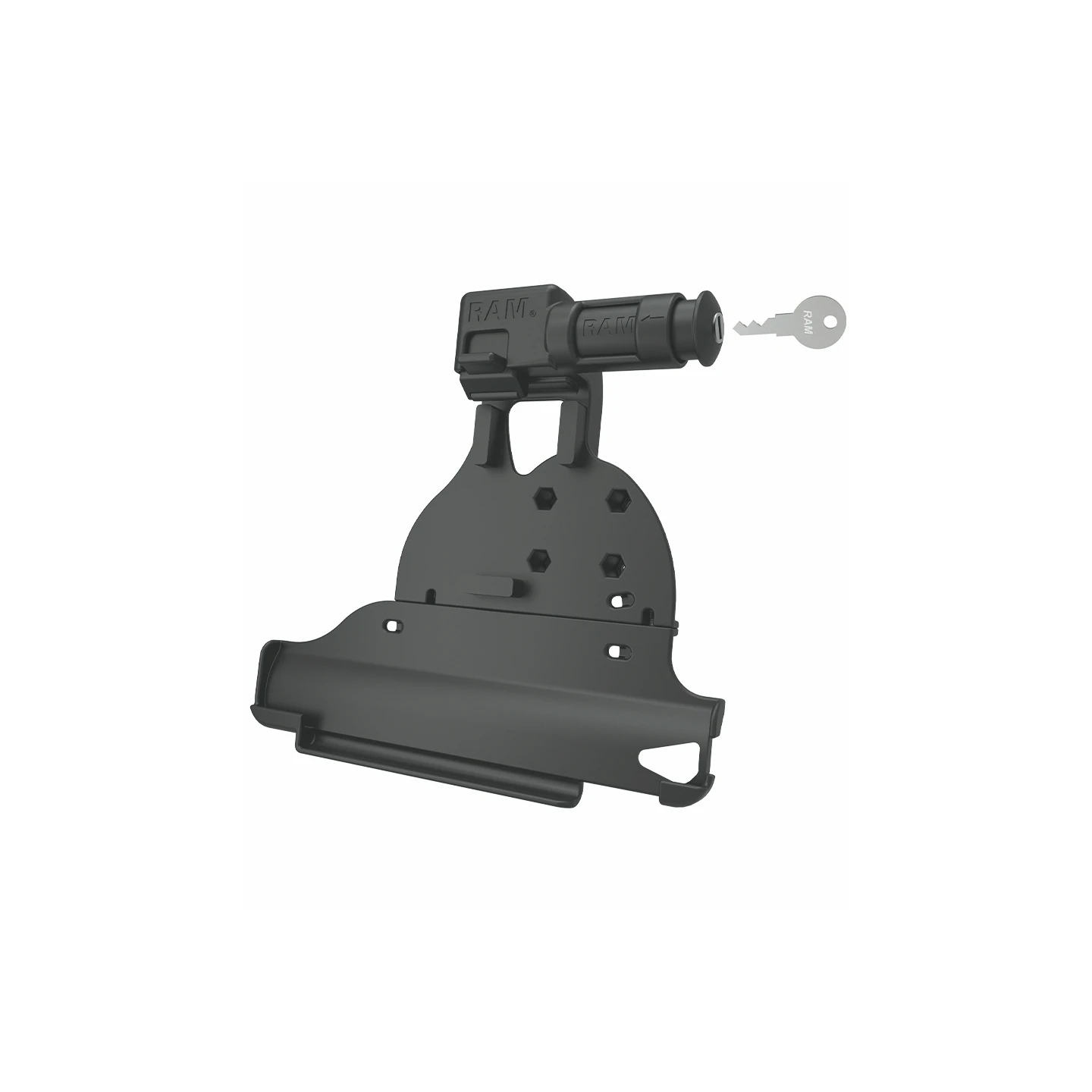 EZ-Roll'r Form-Fit cradle (key lock) for Apple iPad Pro 11" (1-4 Gen.), Air 4 & 5 - Without protective case