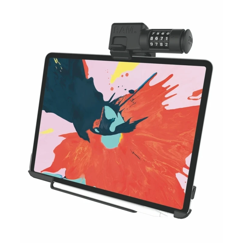 EZ-Roll'r Form-Fit Halteschale (Zahlenschloss) für Apple iPad Pro 12.9" (3. - 6. Gen.) - Ohne Schutzhülle