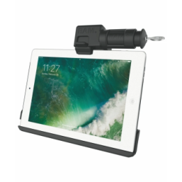 EZ-Roll'r Form-Fit cradle (key lock) for Apple iPad (5th & 6th gen.), Air 1-2, Pro 9.7 - Without protective case