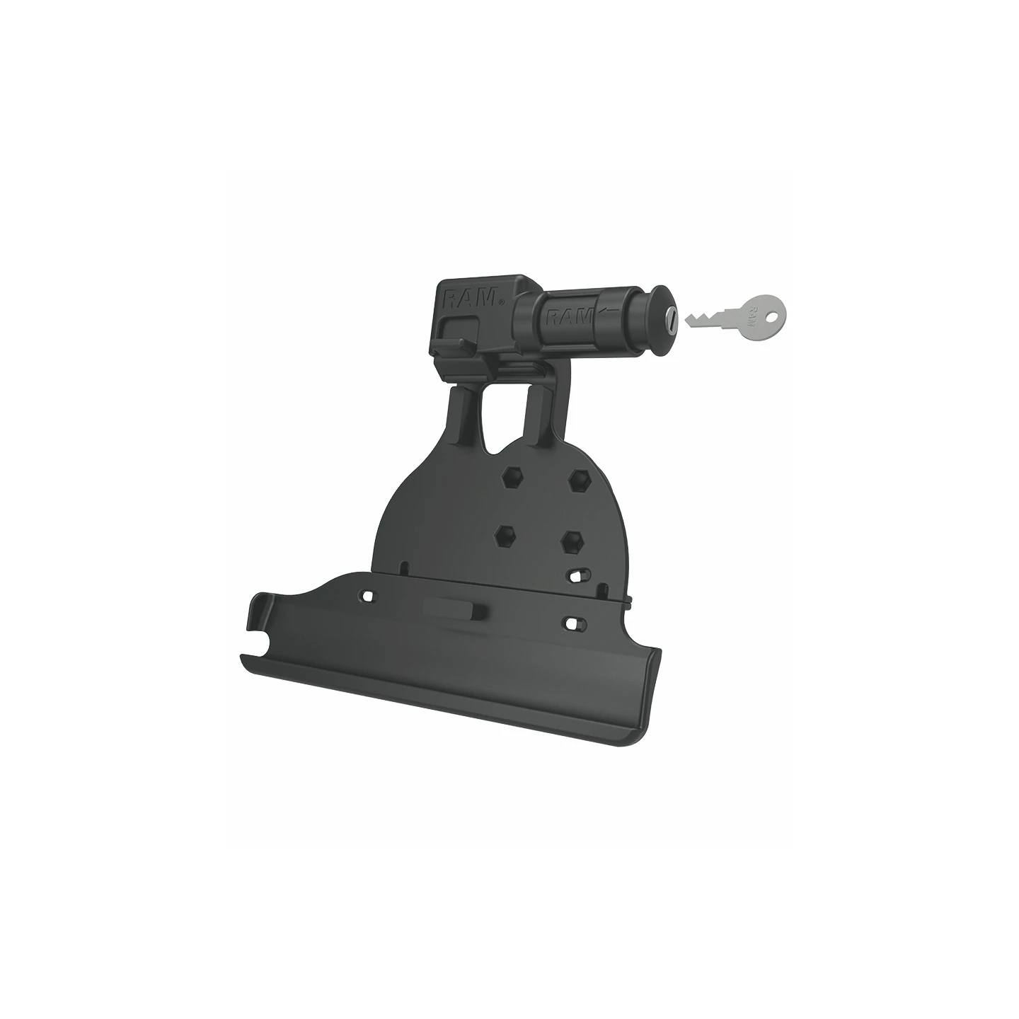 EZ-Roll'r Form-Fit cradle (key lock) for Apple iPad (5th & 6th gen.), Air 1-2, Pro 9.7 - Without protective case