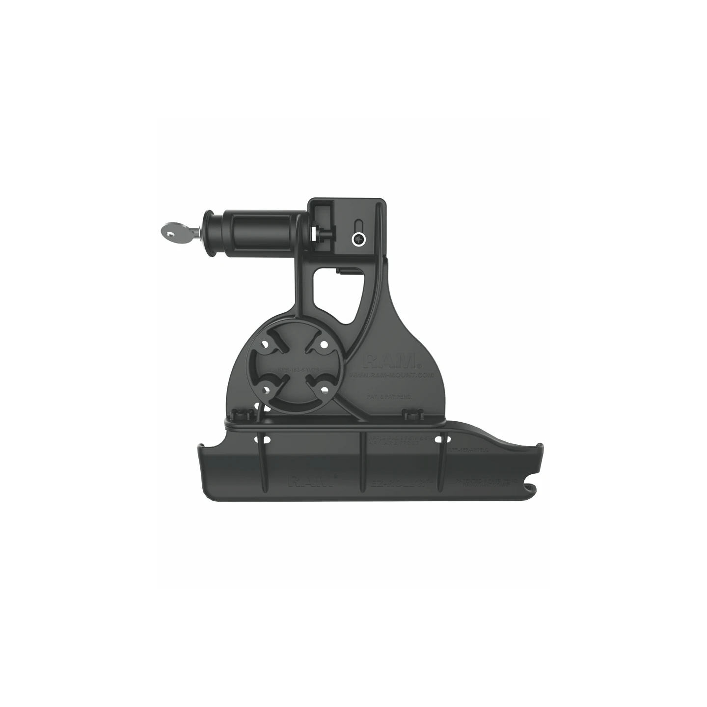 EZ-Roll'r Form-Fit cradle (key lock) for Apple iPad (5th & 6th gen.), Air 1-2, Pro 9.7 - Without protective case