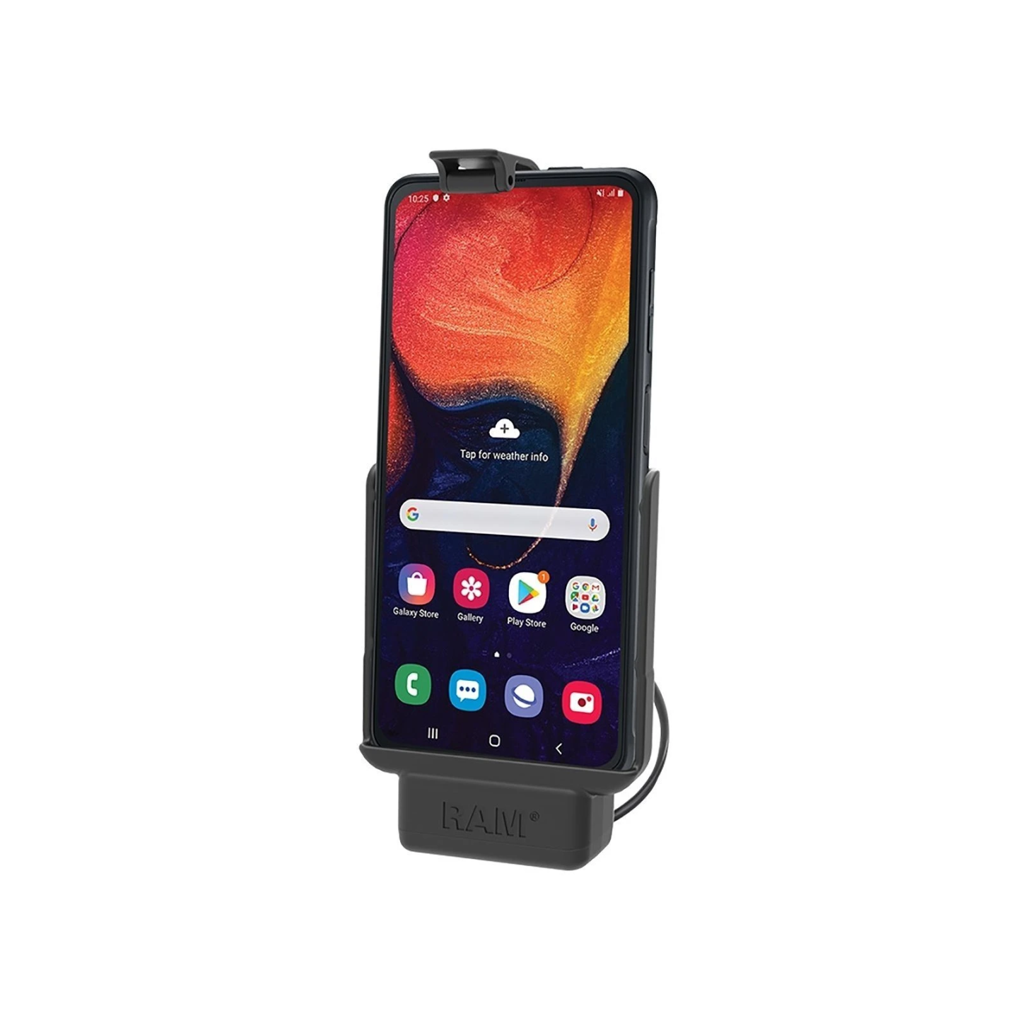 EZ-Roll'r Form-Fit cradle for Samsung Galaxy XCover Pro - Without protective cover - USB-A port