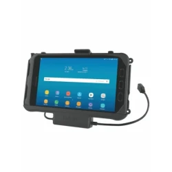 EZ-Roll'r Halteschale Samsung Tab Active 3 / Tab Active 2 - Fahrzeug-Ladegerät (Strom & Daten), Stromanbindung
