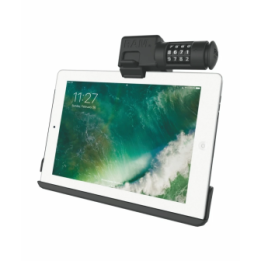 EZ-Roll'r Form-Fit cradle (combination lock) for Apple iPad (5th & 6th gen.), Air 1-2, Pro 9.7 - Without protective case