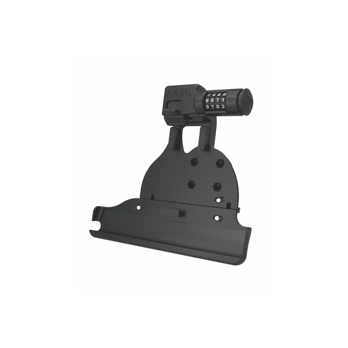 EZ-Roll'r Form-Fit cradle (combination lock) for Apple iPad (5th & 6th gen.), Air 1-2, Pro 9.7 - Without protective case