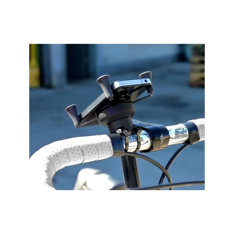 EZ-On Lenker-Halterung mit X-Grip Halteklammer für Smartphones bis 82,6 mm Breite