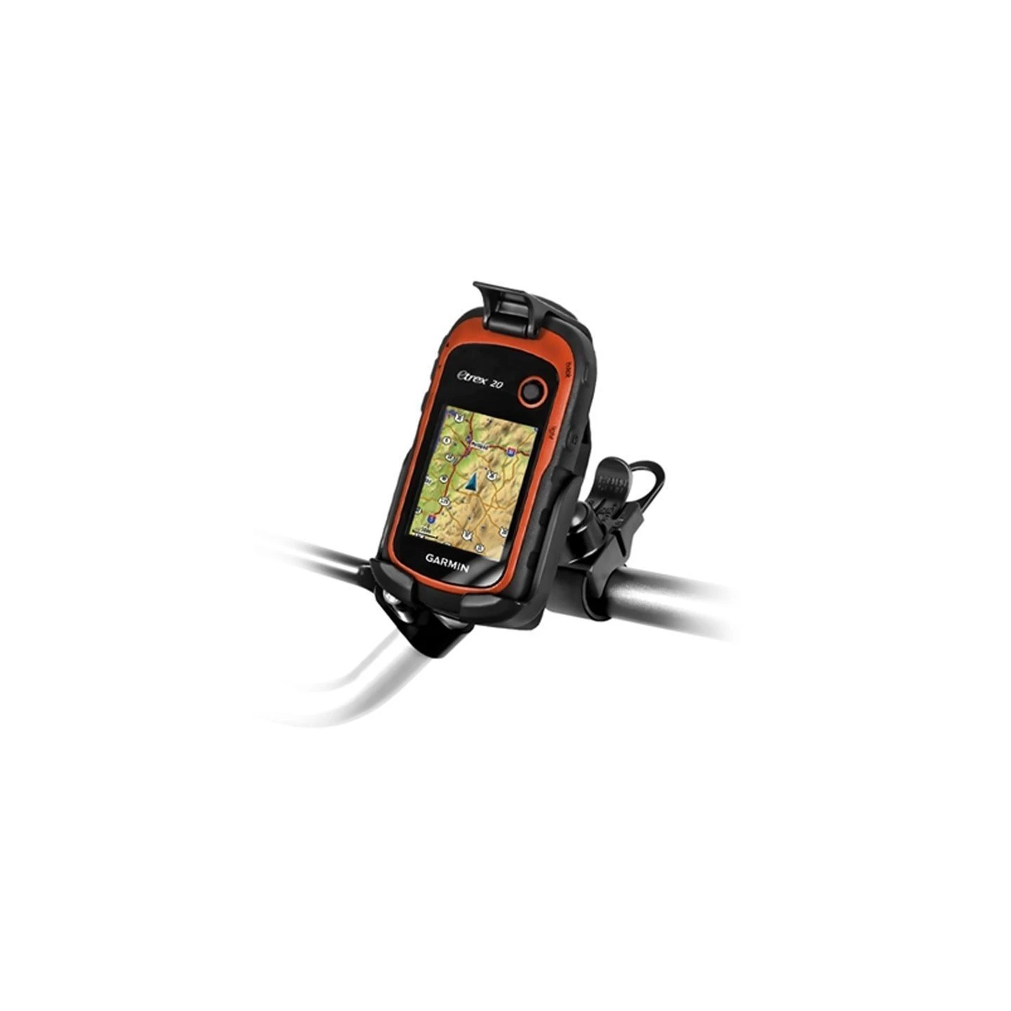 EZ-Strap handlebar mount for Garmin eTrex 10/20/30 - composite material, rubber band, short arm