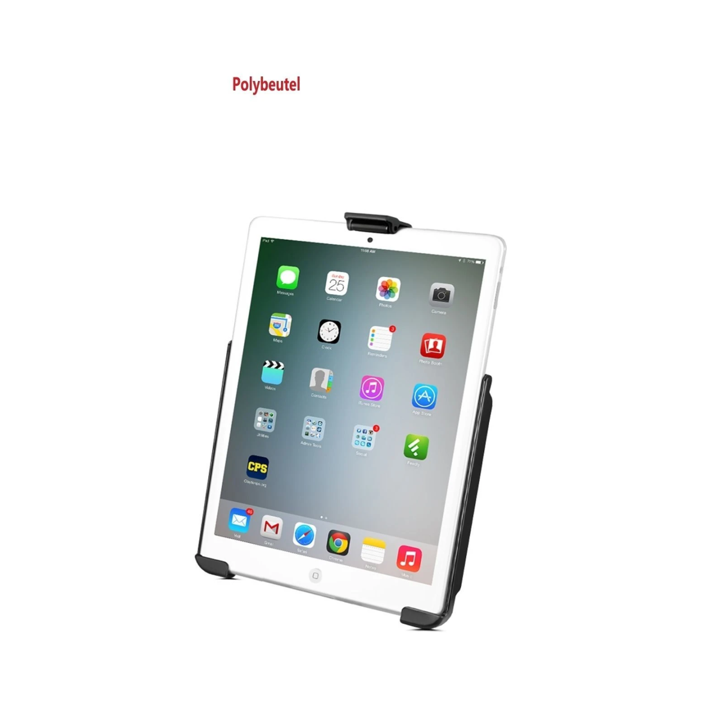EZ-Roll'r Form-Fit cradle for Apple iPad Mini 1,2 & 3 - Without protective case