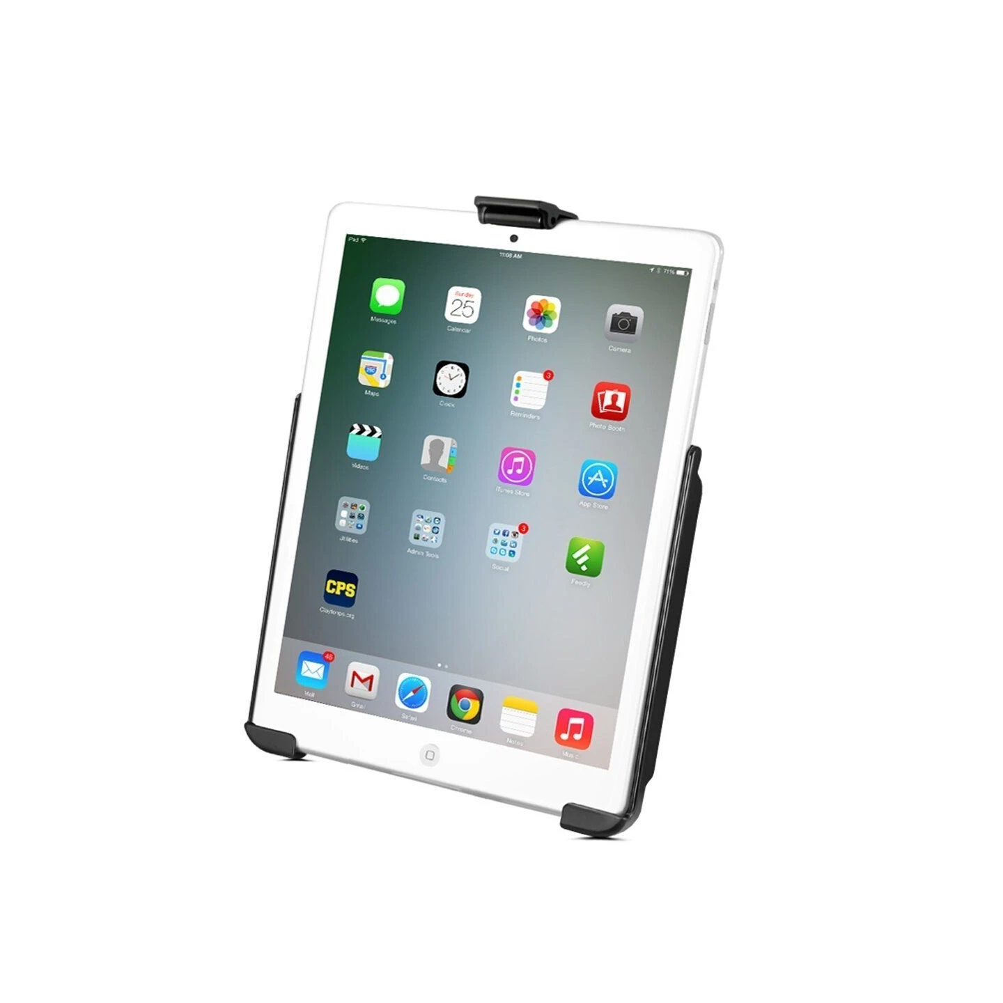 EZ-Roll'r Form-Fit cradle for Apple iPad Mini 1,2 & 3 - Without protective case