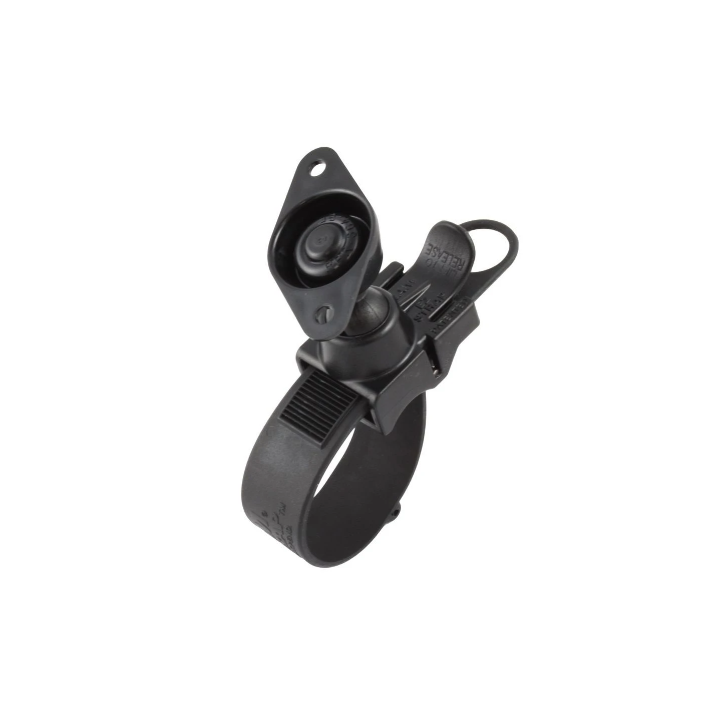 EZ-Strap handlebar mount - composite housing, rubber strap, short arm, Diamond connection (harness)