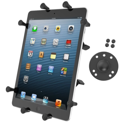 X-Grip Halteschale für Tablets (10 Zoll) mit runder Basisplatte (AMPS) -  (1 Zoll), Schrauben-Set