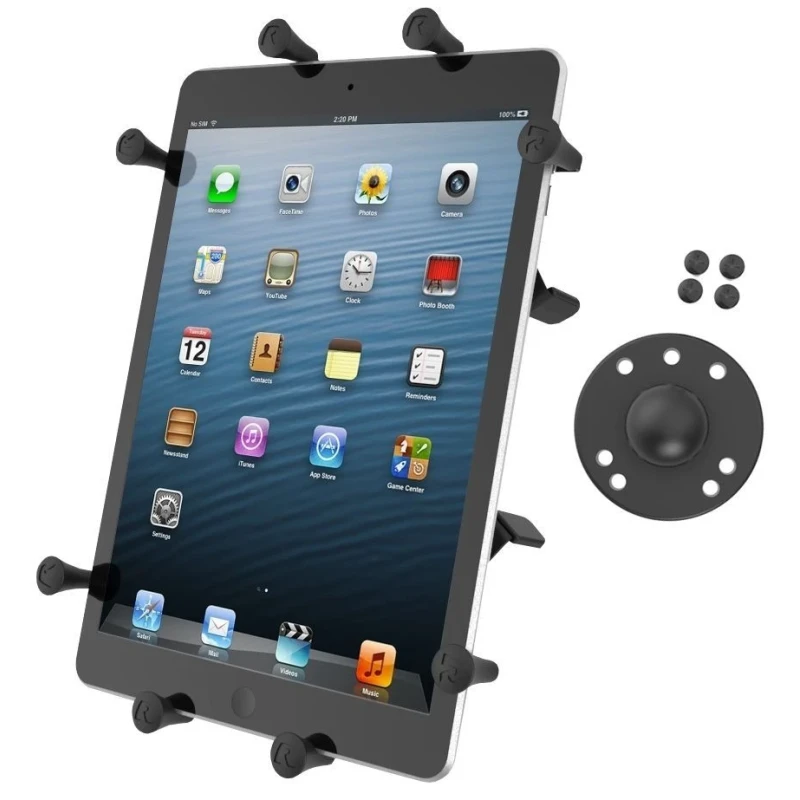 X-Grip Halteschale für Tablets (10 Zoll) mit runder Basisplatte (AMPS) -  (1 Zoll), Schrauben-Set