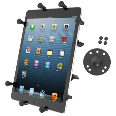 X-Grip Halteschale für Tablets (10 Zoll) mit runder Basisplatte (AMPS) -  (1 Zoll), Schrauben-Set