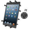 X-Grip cradle for tablets (10 inch) with round base plate (AMPS) - (1 inch), screw set