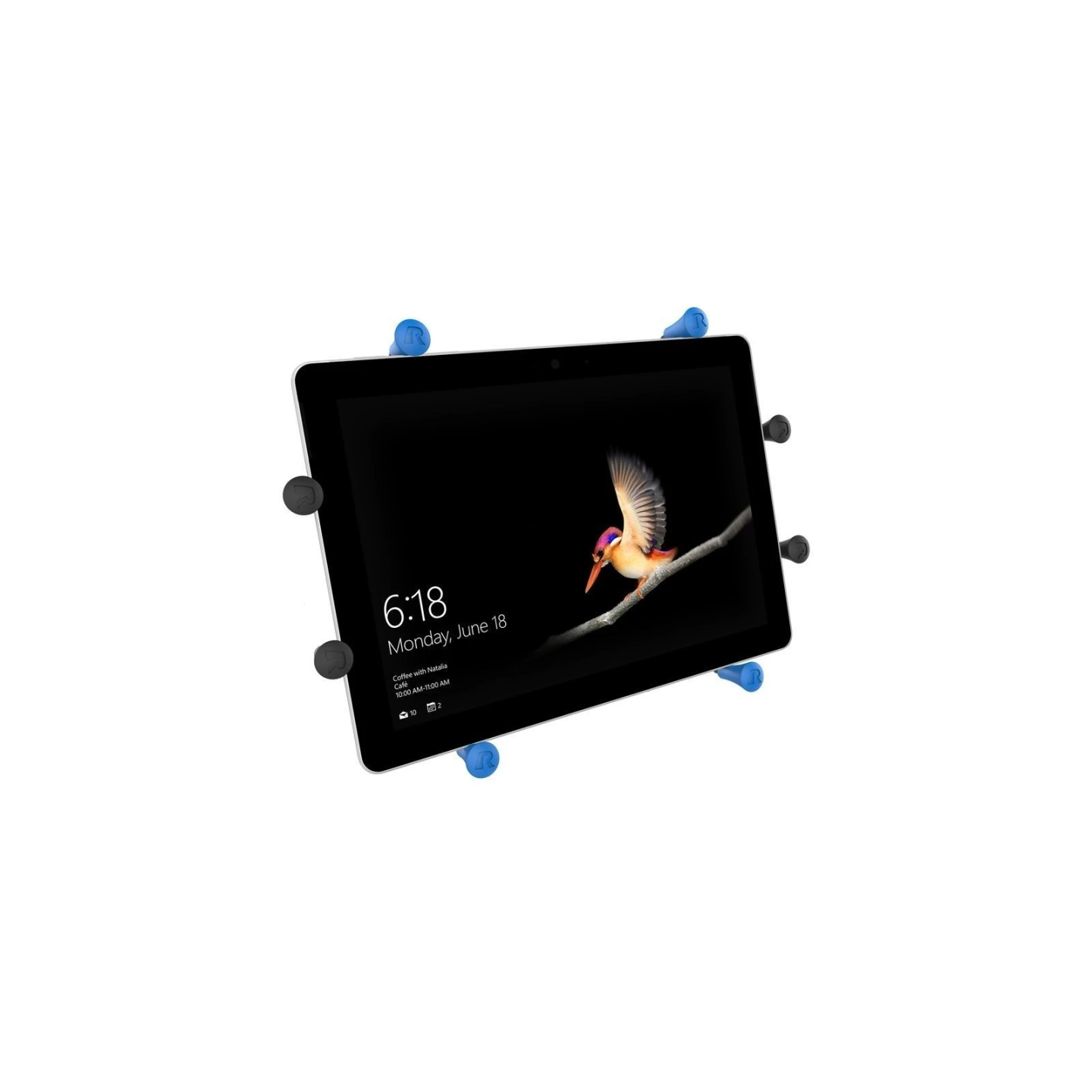 X-Grip retaining clip for Microsoft Surface Go / Surface Go 2 - AMPS connection, safety rubber