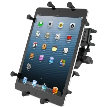 X-Grip aviation panel mount for tablets (10 inch) - (1 inch), panel clamp, short connecting arm