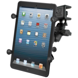 X-Grip aviation panel mount for tablets (7 inch) - (1 inch), panel clamp, short connecting arm