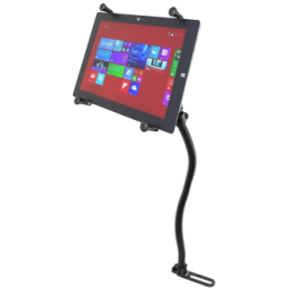 X-Grip gooseneck mount for tablets (12 inch) - (1 inch), pod base (for vehicle seat)