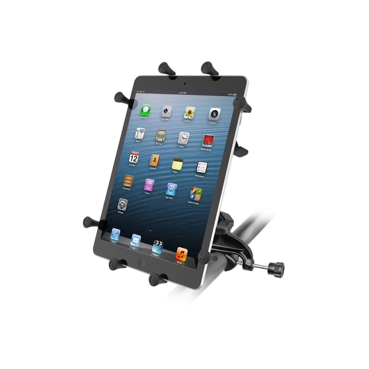 X-Grip aviation mount for tablets (10 inch) - (1 inch), control horn clamp, centre connecting arm