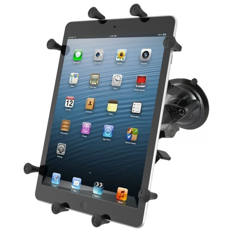 X-Grip suction cup mount for tablets (10 inch) - (1 inch), centre connecting arm