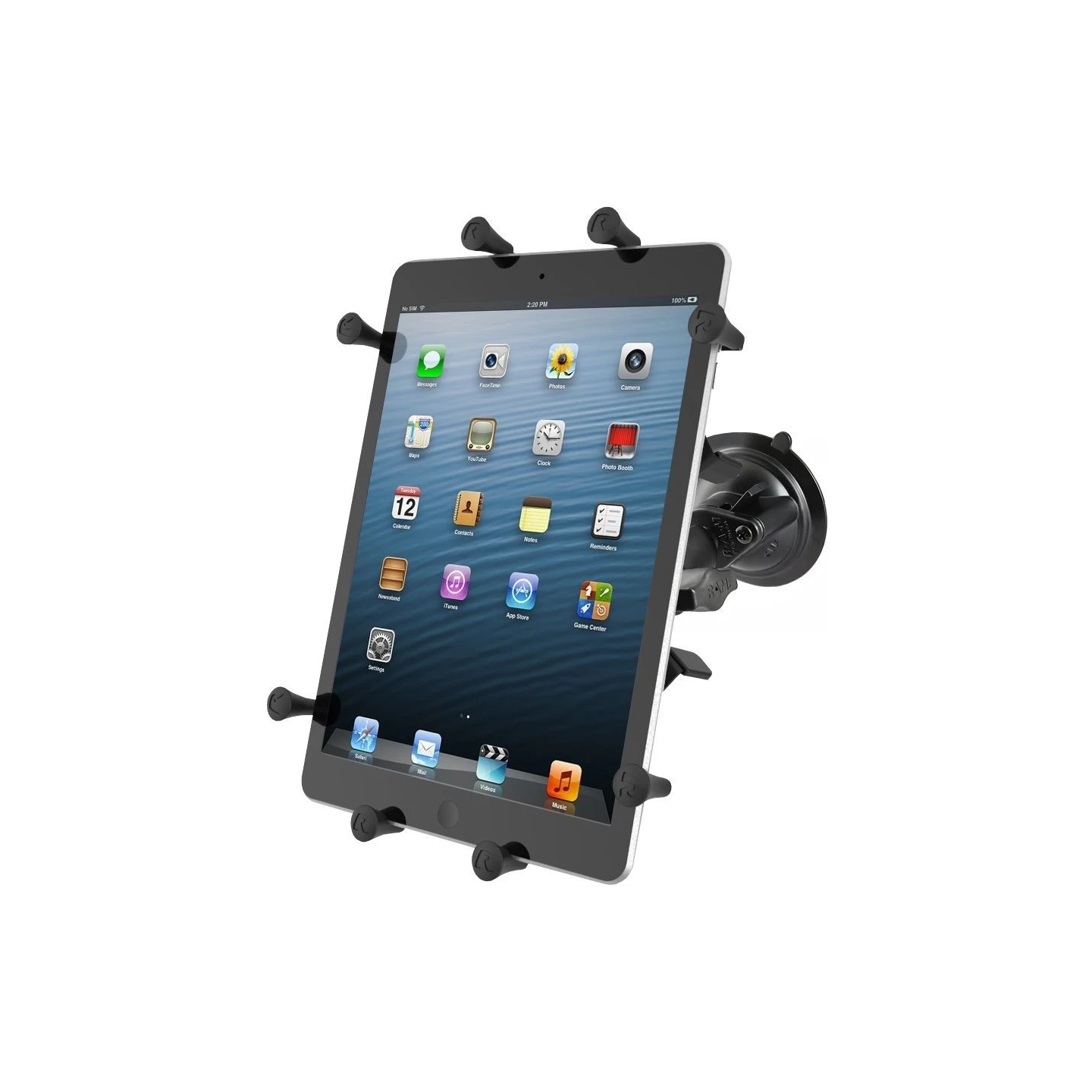 X-Grip suction cup mount for tablets (10 inch) - (1 inch), centre connecting arm
