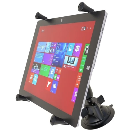 X-Grip suction cup mount for tablets (12 inch) - (1 inch), centre connecting arm