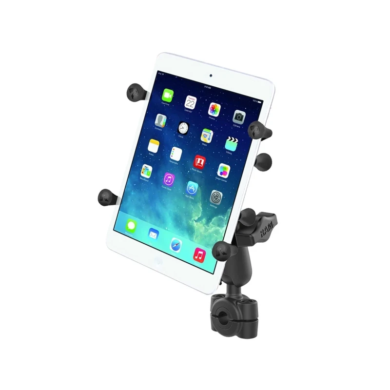 X-Grip motorbike mount for tablets (7 inch) - (1 inch), torque screw clamp (diameter 9.5-15.8 mm)