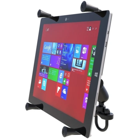 X-Grip handlebar mount for tablets (12 inch) - (1 inch), screw clamp, centre connecting arm