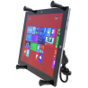 X-Grip handlebar mount for tablets (12 inch) - (1 inch), screw clamp, centre connecting arm