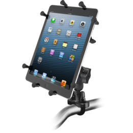 X-Grip handlebar mount for tablets (10 inch) - (1 inch), screw clamp, centre connecting arm