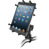 X-Grip handlebar mount for tablets (10 inch) - (1 inch), screw clamp, centre connecting arm
