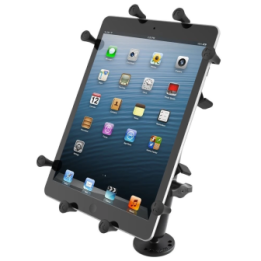 X-Grip surface mount for tablets (10 inch) - (1 inch), round base plate (AMPS), long connecting arm