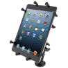 X-Grip surface mount for tablets (10 inch) - (1 inch), round base plate (AMPS), long connecting arm