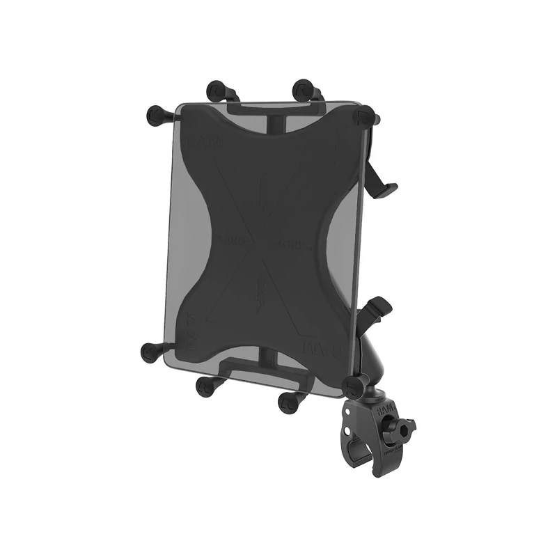 X-Grip clamp mount for 9-10 inch tablets - (1 inch), Tough-Claw small (diameter 15.9-29.0 mm), long connecting arm