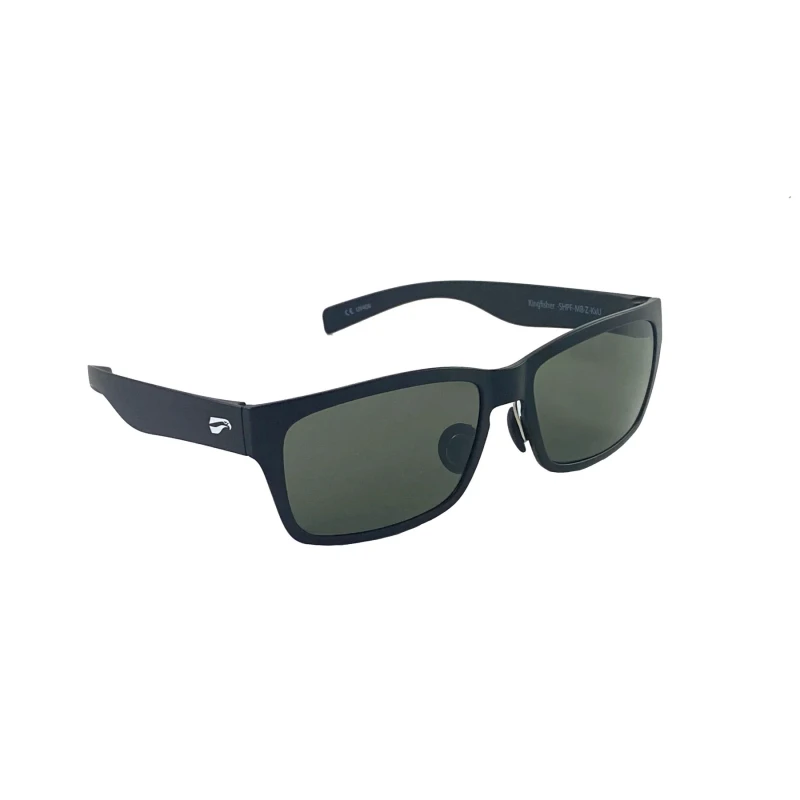 Flying Eyes Sonnenbrille Kingfisher - Rahmen matt-schwarz, Linsen G15 (neutrales Grün)