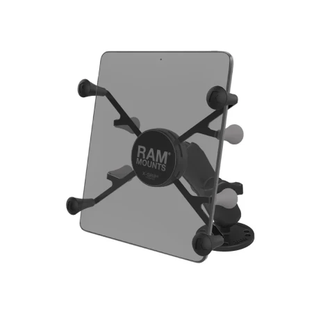 X-Grip surface mount for tablets (7 inch) - (1 inch), round base plate (AMPS), centre connecting arm