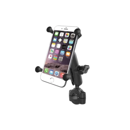 X-Grip Motorrad-Halterung für Smartphones bis 114,3 mm Breite -  (1 Zoll), Torque-Schraubklemme (Durchmesser 19,0-25,0 mm)